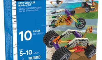 K'NEX Core Beginner Fun Fast Vehicles 10 Model Building Set