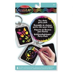 Key Chains Scratch Art Party Pack