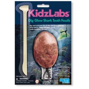 KidzLabs - Dig Glow Shark Tooth Fossils
