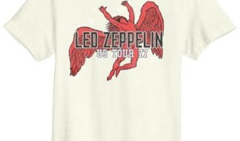 Led Zeppelin Us Tour 77 (Icarus) Amplified Vintage White Large T Shirt