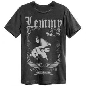 Lemmy Amplified Vintage Charcoal Large T Shirt