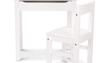 Lift-Top Desk & Chair - White