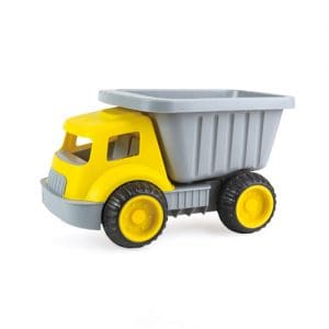 Hape S&W Load & Tote Dump Truck, yellow-grey