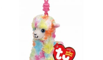 Lola Multi Coloured Llama - Beanie - Key Clip
