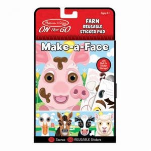 Make-a-Face Farm Reusable Sticker Pad