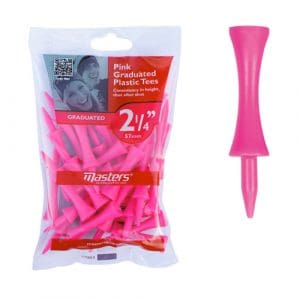 Masters Plastic Graduated Tees (Bag of 25) - Pink