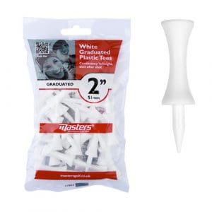 Masters Plastic Graduated Tees (Bag of 25) - White
