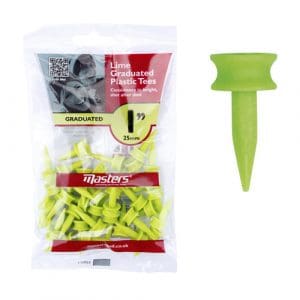 Masters Plastic Graduated Tees (Bag of 35) - Lime