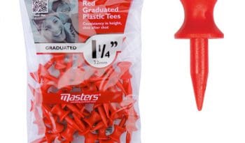 Masters Plastic Graduated Tees (Bag of 35) - Red