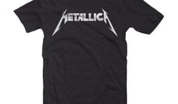 Metallica Logo Amplified Vintage Charcoal Small T Shirt