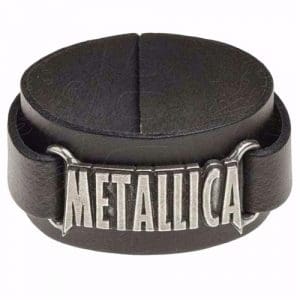 Metallica Logo Leather Wriststrap Bracelet