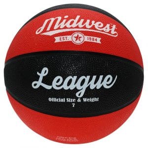 Midwest League Basketball - Size 3 Black/Red