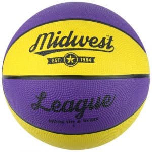 Midwest League Basketball - Size 3 Yellow/Purple