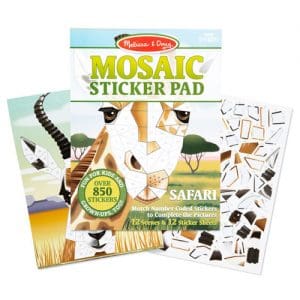 Mosaic Sticker Pad - Safari Animals