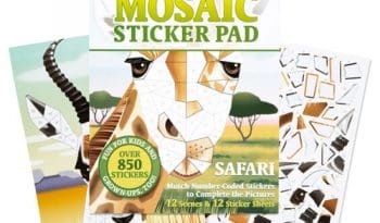 Mosaic Sticker Pad - Safari Animals