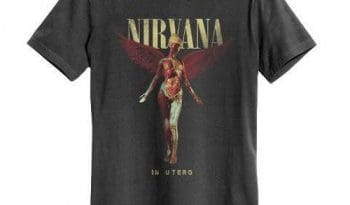 Nirvana In Utero Colour Amplified Vintage Charcoal Large T Shirt