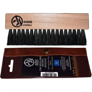 Oak Wood Brush Natural With Antistatic Goat And Nylon Fiber - Deluxe (Dry & Wet Cleaning)