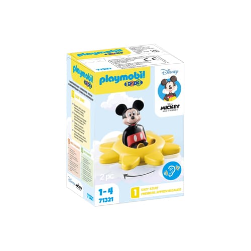 PLAYMOBIL 71321 1.2.3 & Disney: Mickey's Spinning Sun with Rattle Feature