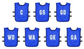 (Pack of 7) Mesh Netball Training Bibs (Youths, Adult): Royal - Adult