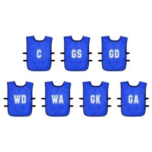 (Pack of 7) Mesh Netball Training Bibs (Youths, Adult): Royal - Youths