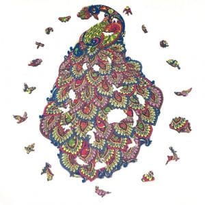 Peacock, Craft Buddy A3 Wooden Puzzle