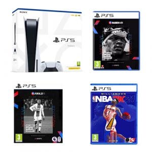 PlayStation 5 Disc Edition Bundle with Madden NFL 21, FIFA 21 and NBA 2K21