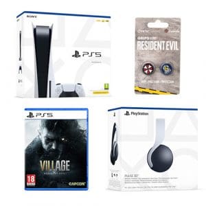 PlayStation 5 Disc Edition Bundle with Resident Evil Village, Pulse 3D Headset and Resident Evil Grips