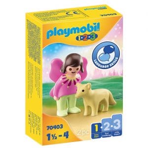 Playmobil 1.2.3 Fairy Friend With Fox For 18+ Months