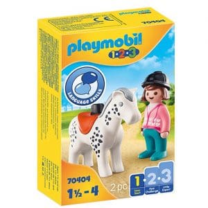 Playmobil 1.2.3 Rider With Horse For 18+ Months