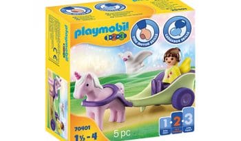 Playmobil 1.2.3 Unicorn Carriage With Fairy For 18+ Months