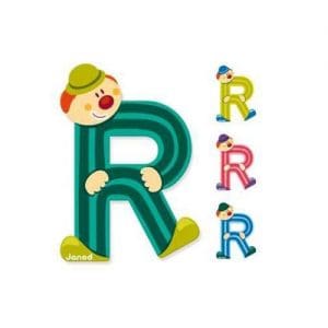 R Clown Alphabet Individual Letter