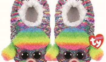 Rainbow Poodle Slippers Sequin - Medium