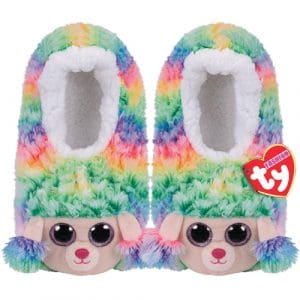 Rainbow Poodle Slippers - Small