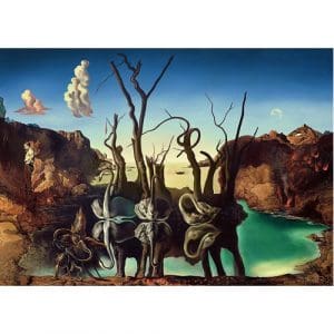 Ravensburger Art Collection - Salvador Dali Swans reflecting Elephants 1000 piece Jigsaw Puzzle
