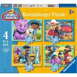 Ravensburger Dino Ranch 4 in a Box (12, 16, 20, 24 piece) Jigsaw Puzzles