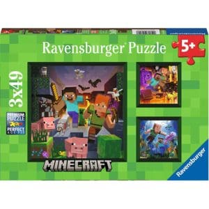 Ravensburger Minecraft Biomes 3x 49 piece Jigsaw Puzzles