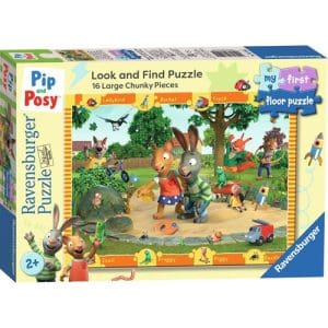Ravensburger My First Look & Find Floor Puzzle - Pip & Posy, 16 piece Jigsaw Puzzle - Look high, look low, here we go!