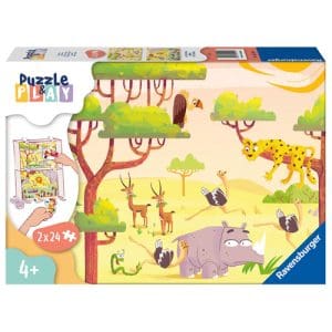 Ravensburger Safari Time Puzzle & Play 2x 24 piece Jigsaw Puzzle Story Game