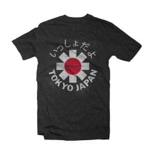 Red Hot Chili Peppers Tokyo Japan Amplified Vintage Charcoal Small T Shirt