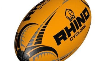 Rhino Cyclone Rugby Ball - Orange Size 4