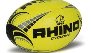 Rhino Cyclone Rugby Ball - Yellow size 3