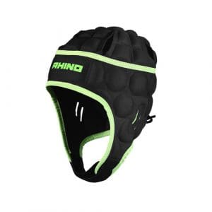 Rhino Senator Head Guard Junior: Black/Green - Small Boys