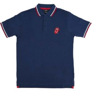 Rolling Stones Classic Logo Navy Polo Shirt X Large