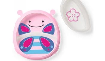 Skip Hop Zoo Smart Serve Plate and Bowl - Butterfly