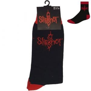 Slipknot Logo Black Sock UK Size 7-11 (Euro Sizes Approx Size 40-45)