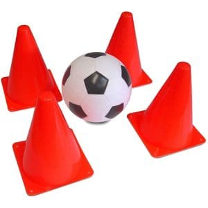 Soccer Football and Cones