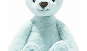 Soft Cuddly Friends My first Steiff Teddy bear, light blue (On Card)