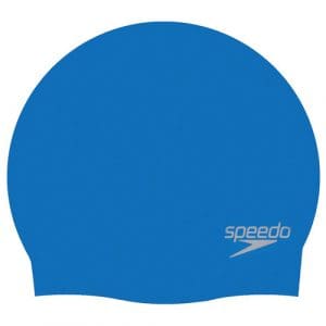 Speedo Moulded Silicone Cap: Blue - Junior