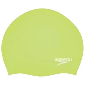 Speedo Moulded Silicone Cap: Lime - Adult
