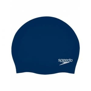 Speedo Moulded Silicone Cap: Navy - Junior